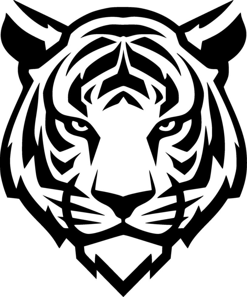 Tiger, Minimalist and Simple Silhouette - Vector illustration