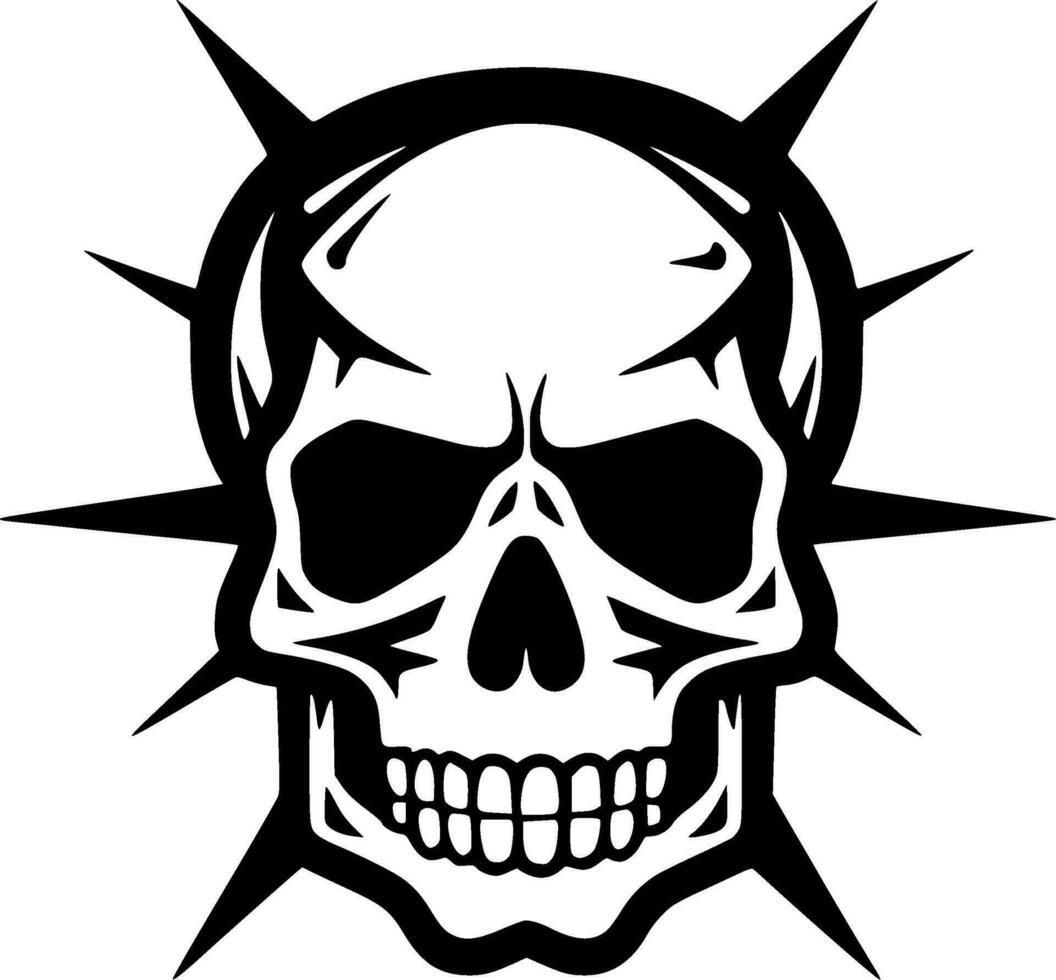 Skull, Minimalist and Simple Silhouette - Vector illustration
