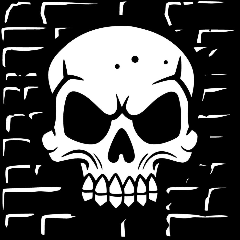 Skull, Minimalist and Simple Silhouette - Vector illustration