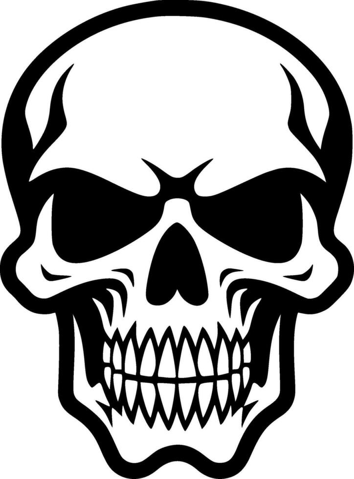 Skull, Minimalist and Simple Silhouette - Vector illustration