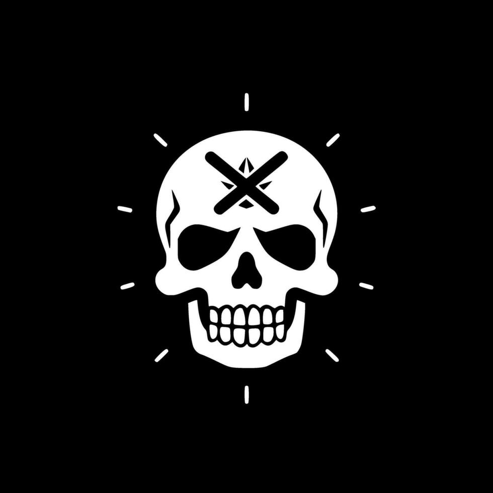 Skull, Minimalist and Simple Silhouette - Vector illustration