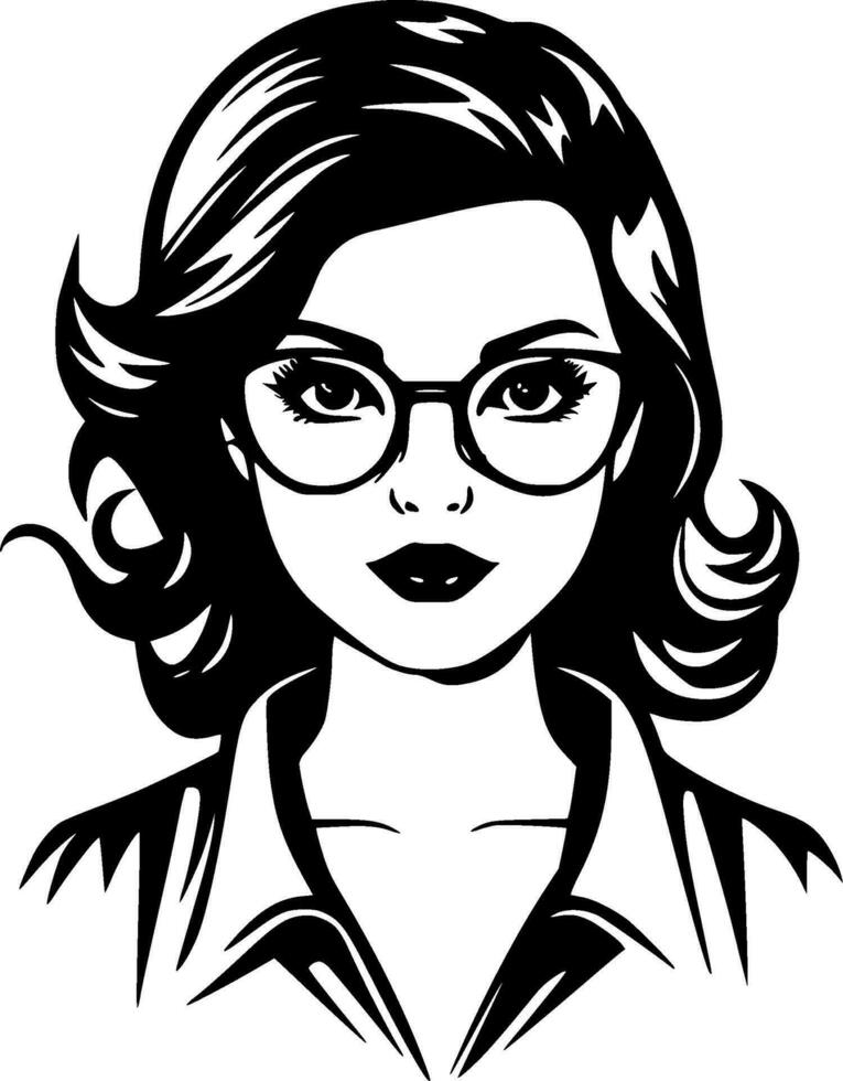 Teacher - Black and White Isolated Icon - Vector illustration