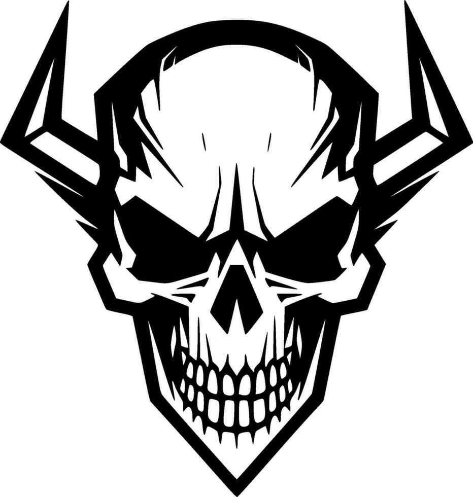 Skull, Minimalist and Simple Silhouette - Vector illustration