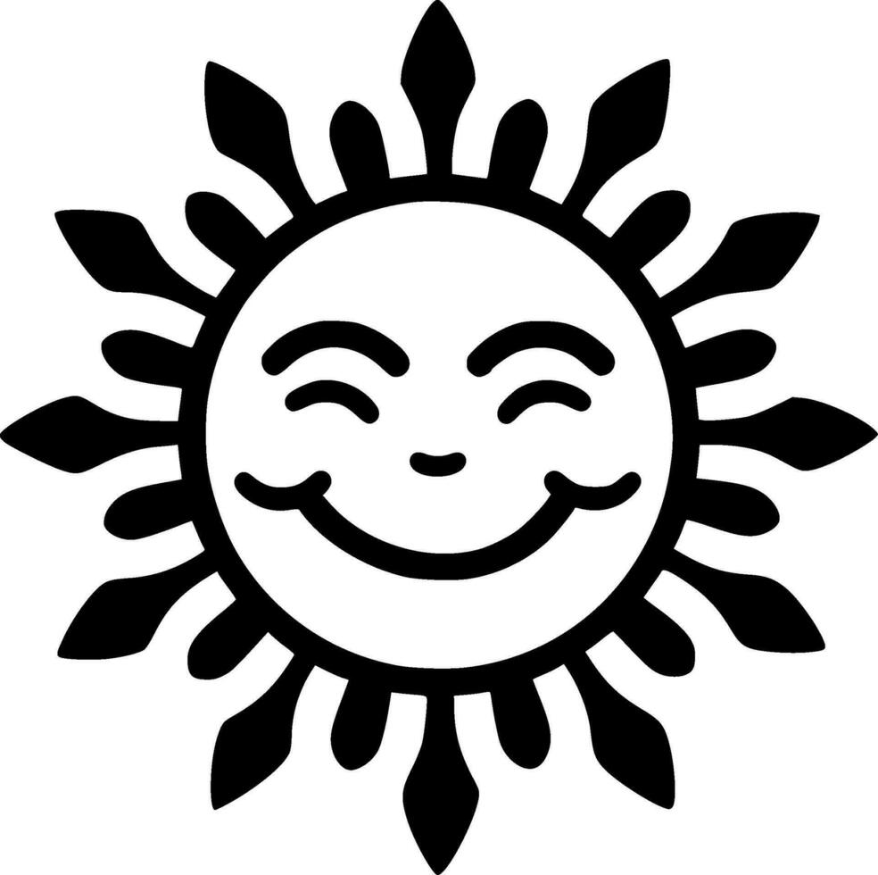 Sun - Minimalist and Flat Logo - Vector illustration