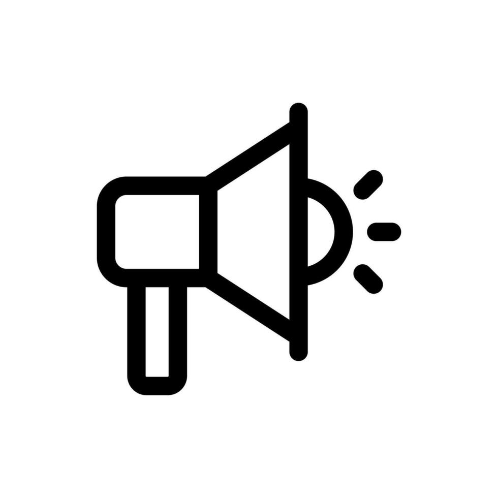 Simple Megaphone icon. The icon can be used for websites, print templates, presentation templates, illustrations, etc vector