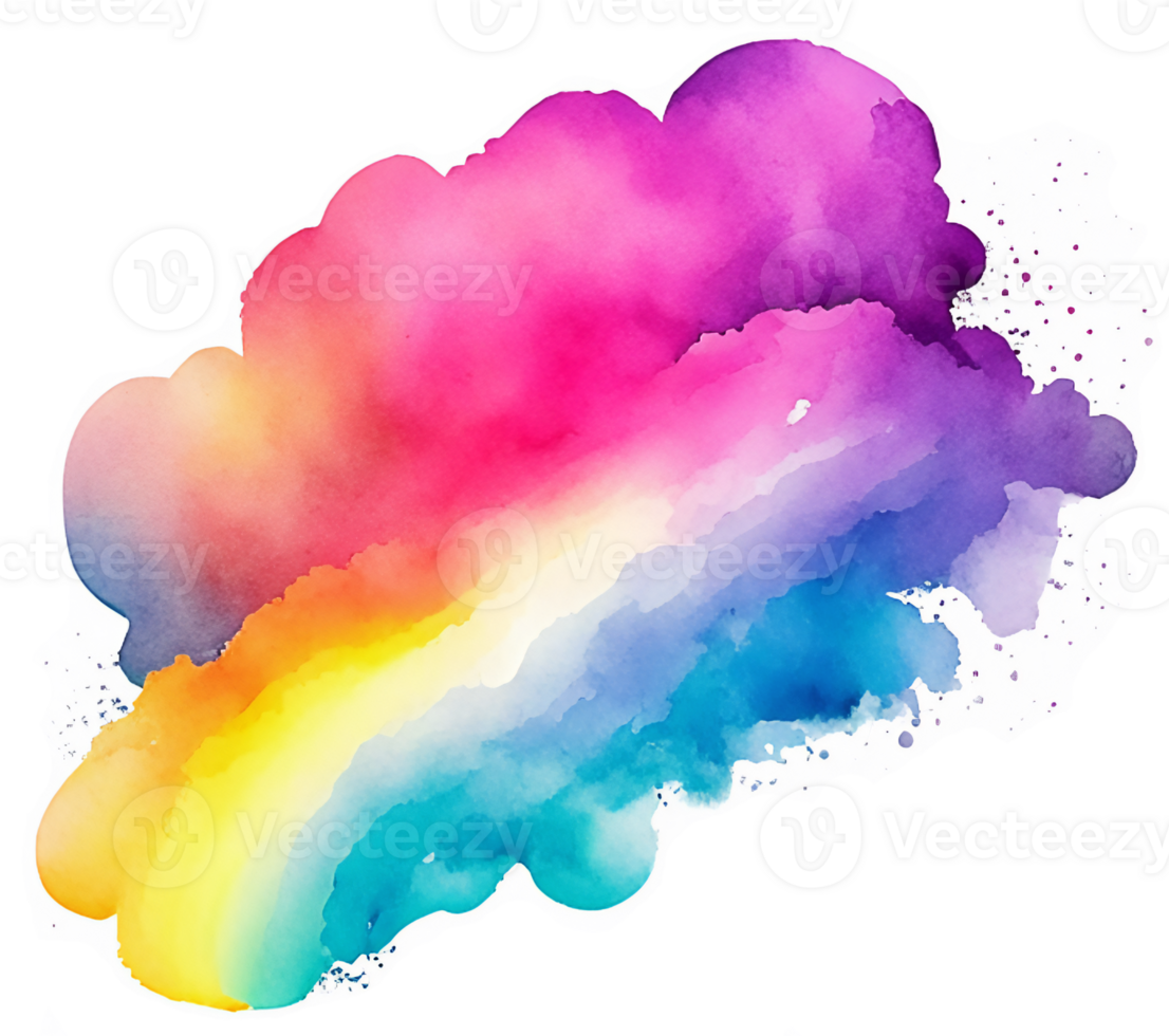 acquerello arcobaleno struttura spruzzo sfondo ai generativo png