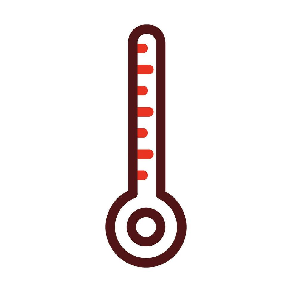 Thermometer Glyph Two Color Icon For Personal And Commercial Use. vector