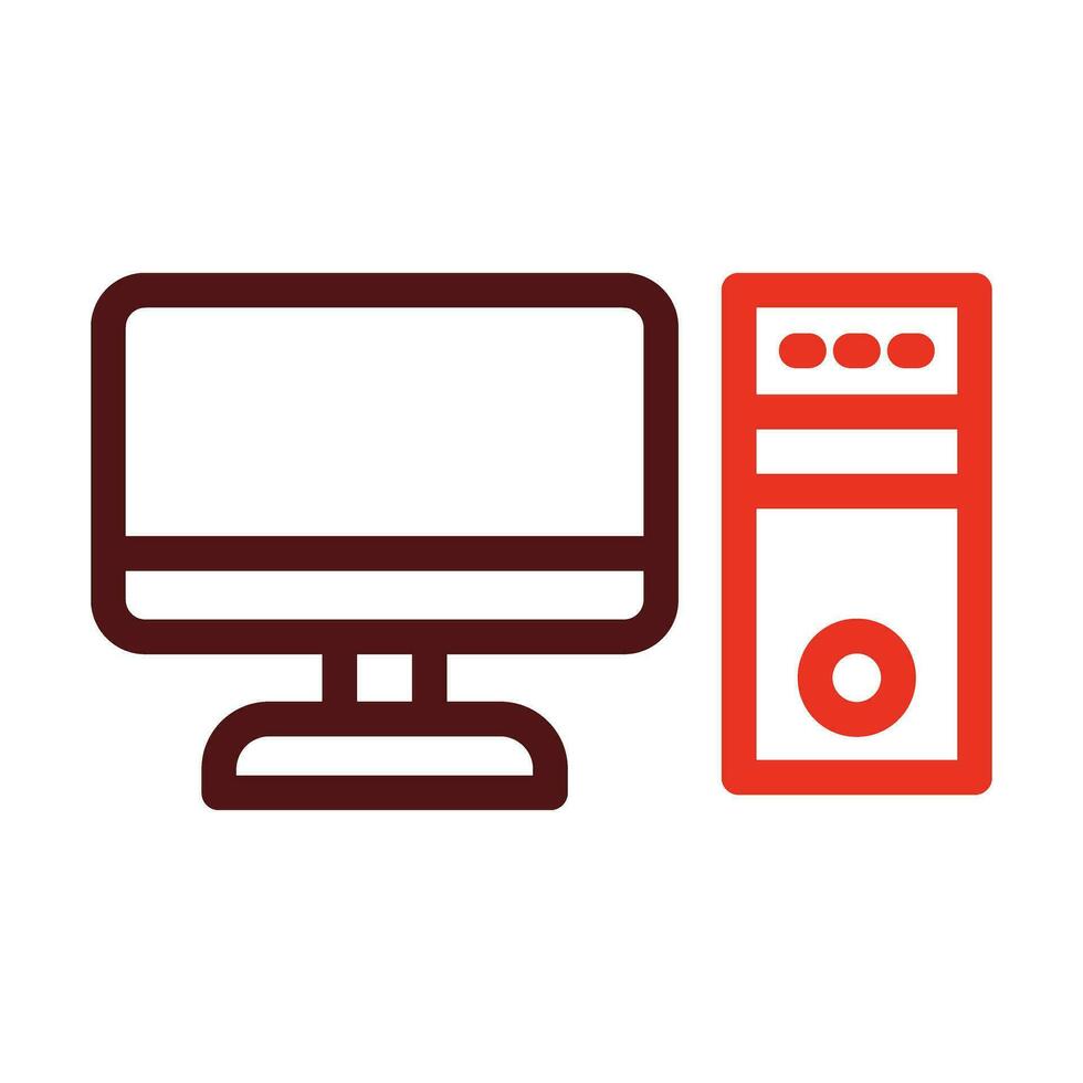 Computer Glyph Two Color Icon For Personal And Commercial Use. vector