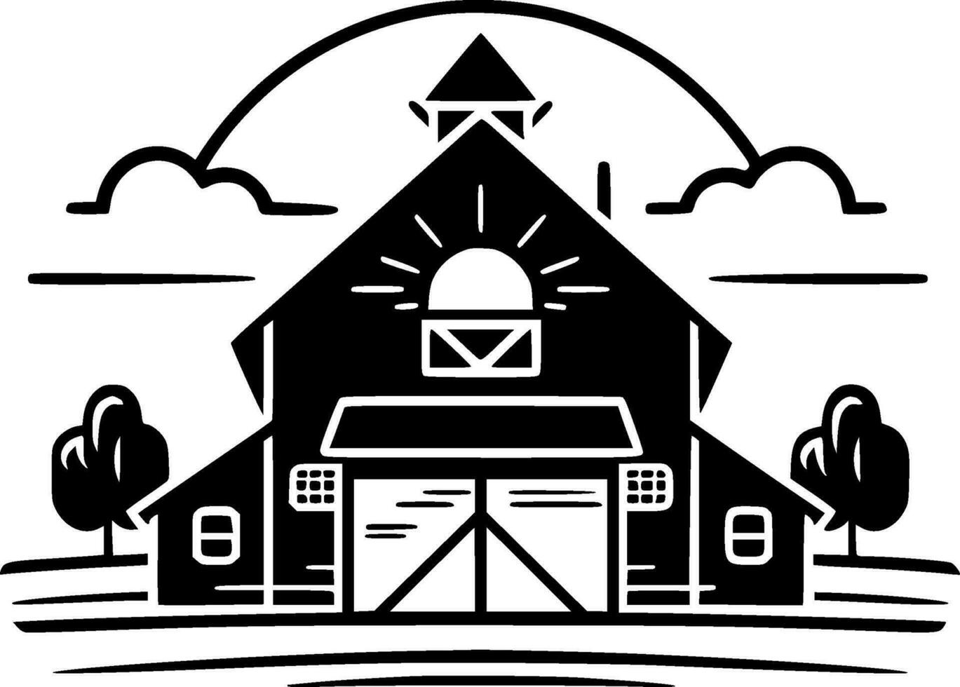 Farmhouse - High Quality Vector Logo - Vector illustration ideal for T-shirt graphic