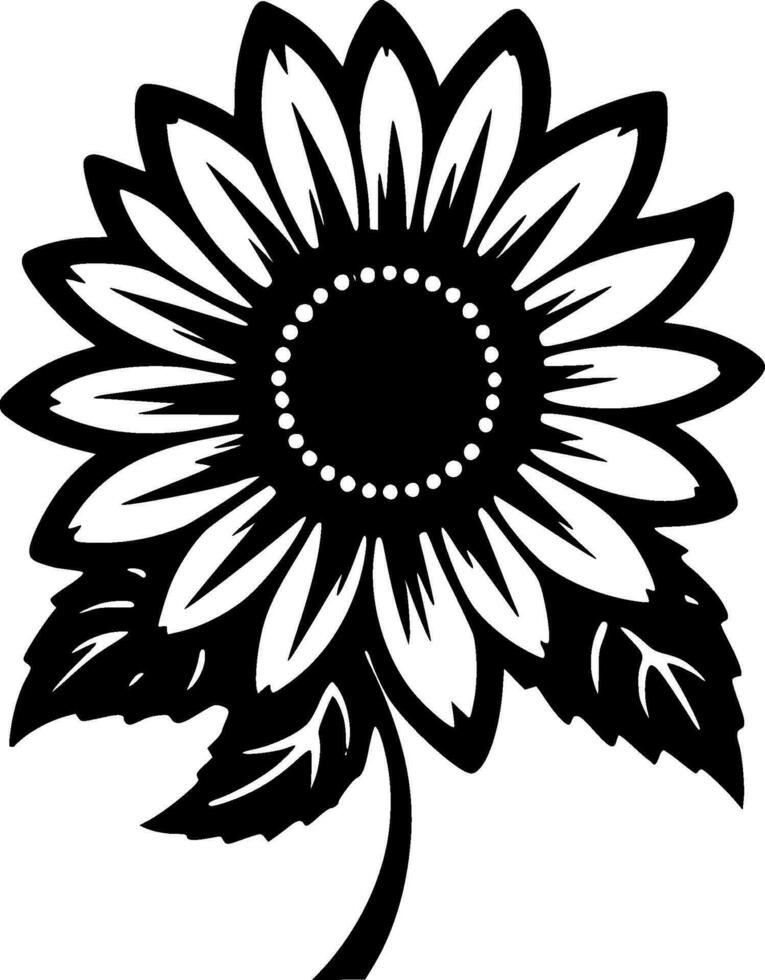 Flower, Minimalist and Simple Silhouette - Vector illustration