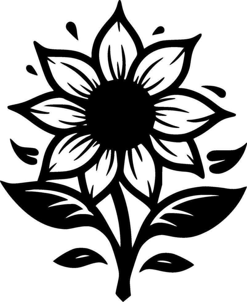 Flower - Minimalist and Flat Logo - Vector illustration
