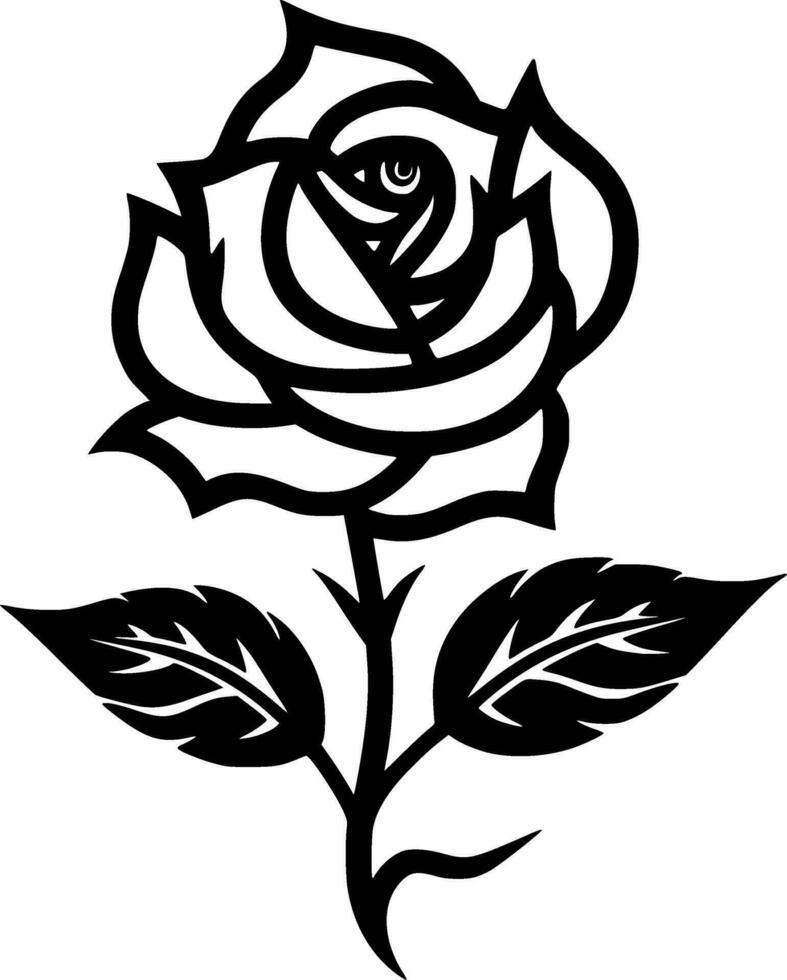 Flowers, Minimalist and Simple Silhouette - Vector illustration