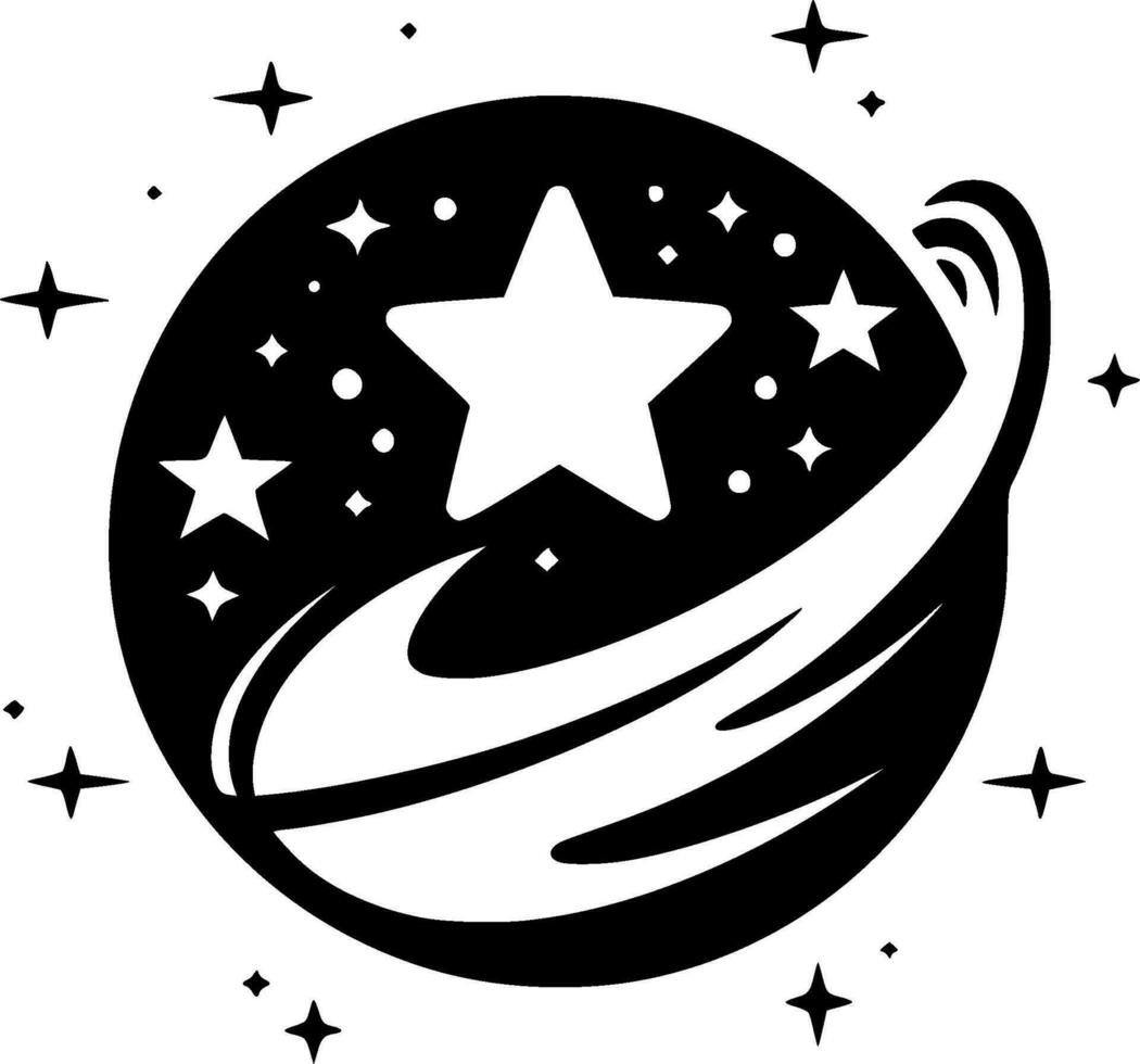 Galaxy, Black and White Vector illustration
