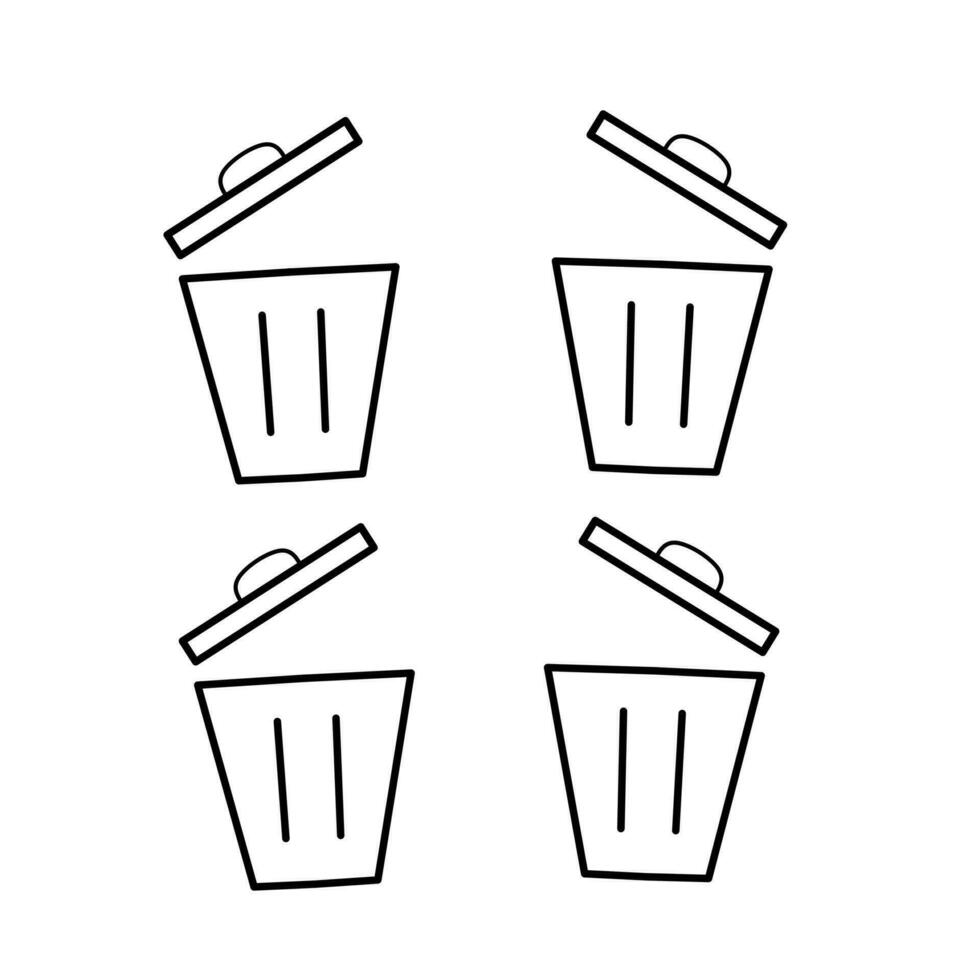 trash can illustration vector