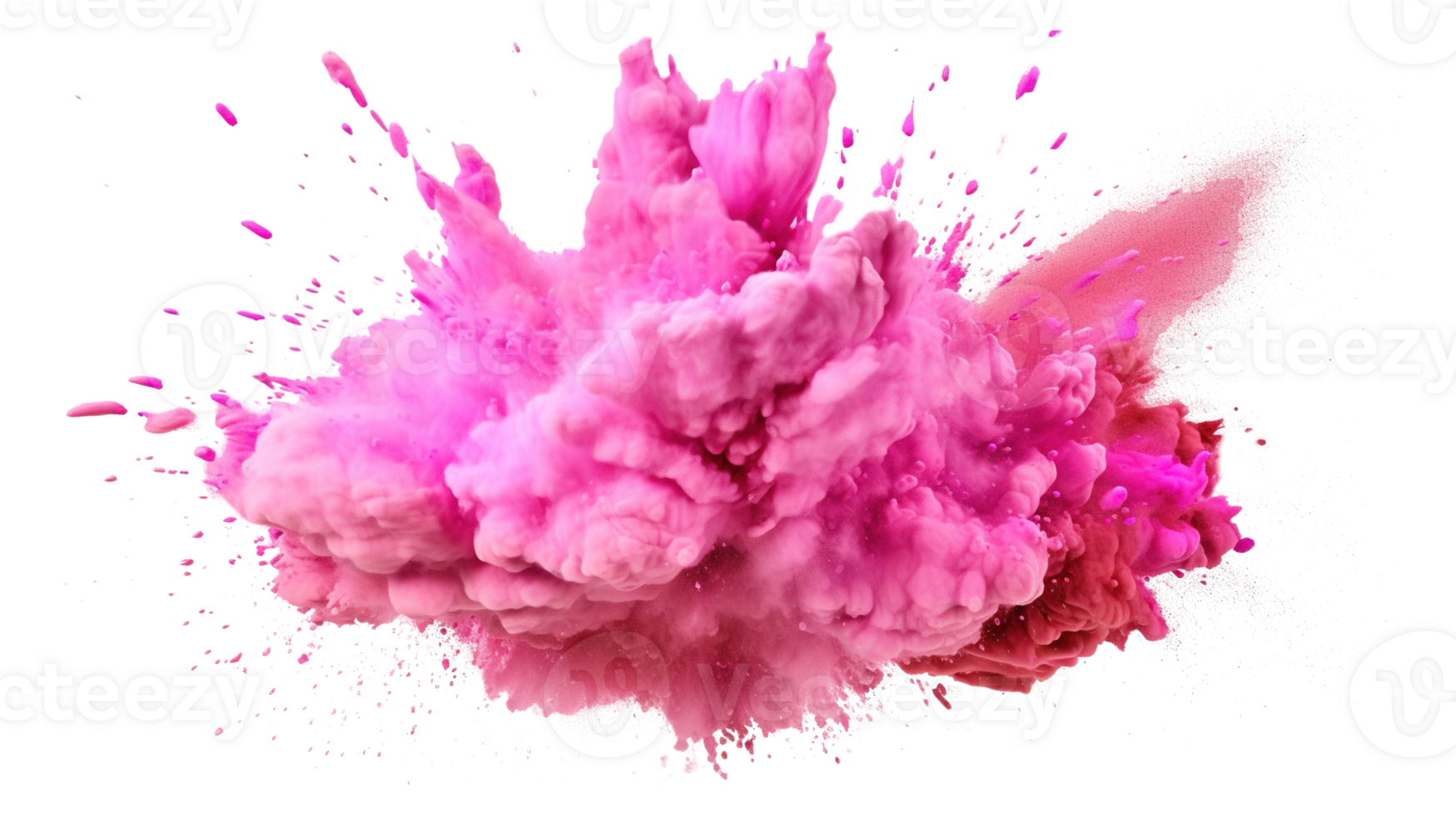 Generative AI, PNG light pink sand and powder with splashes