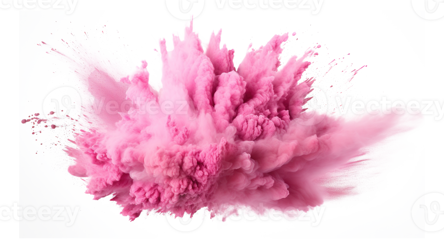 Generative AI, PNG light pink sand and powder with splashes