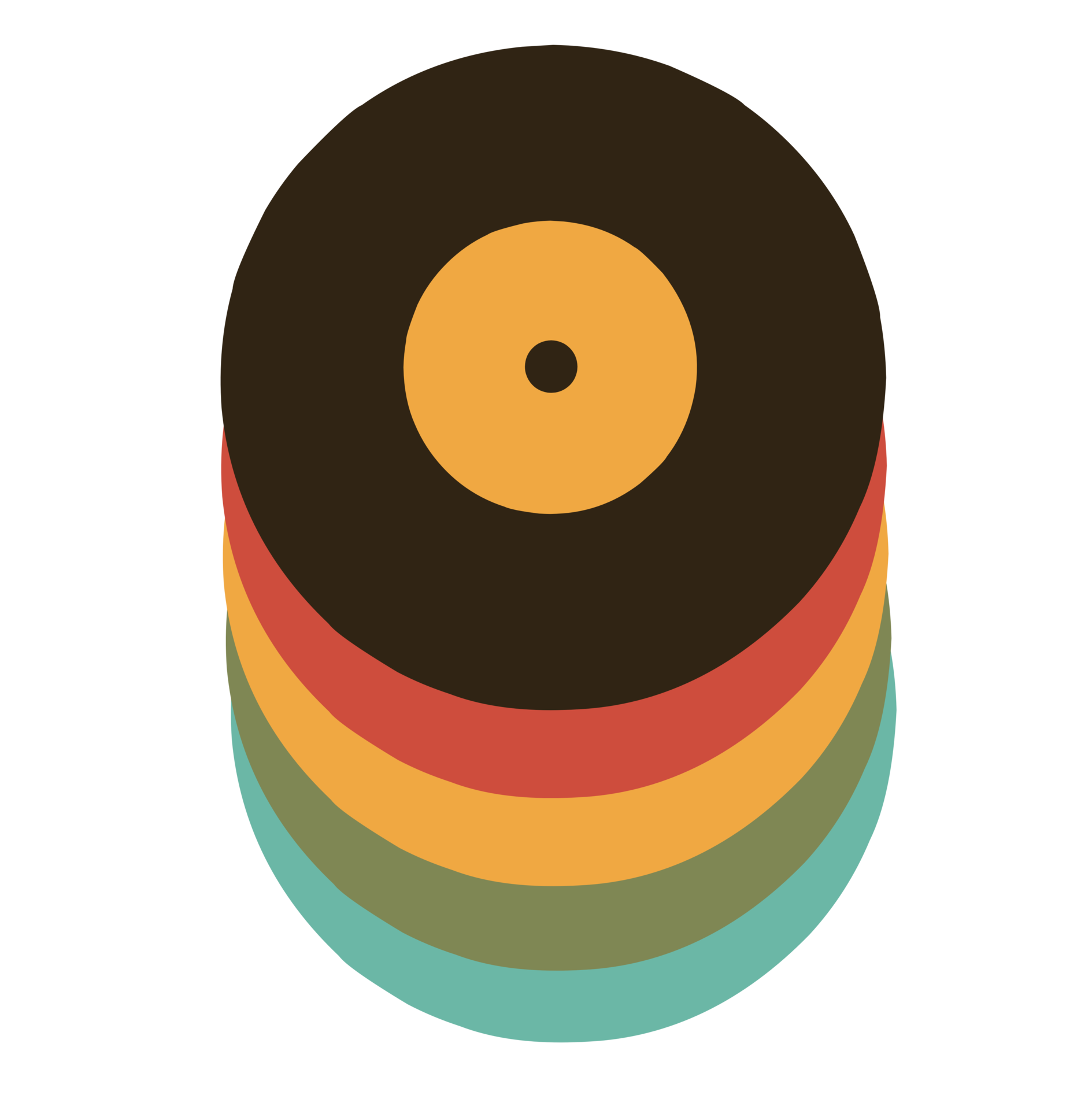 Vinyl plate with rainbow colors, isolated hippie record with old songs