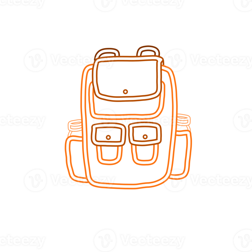 Orange Backpack for decor png