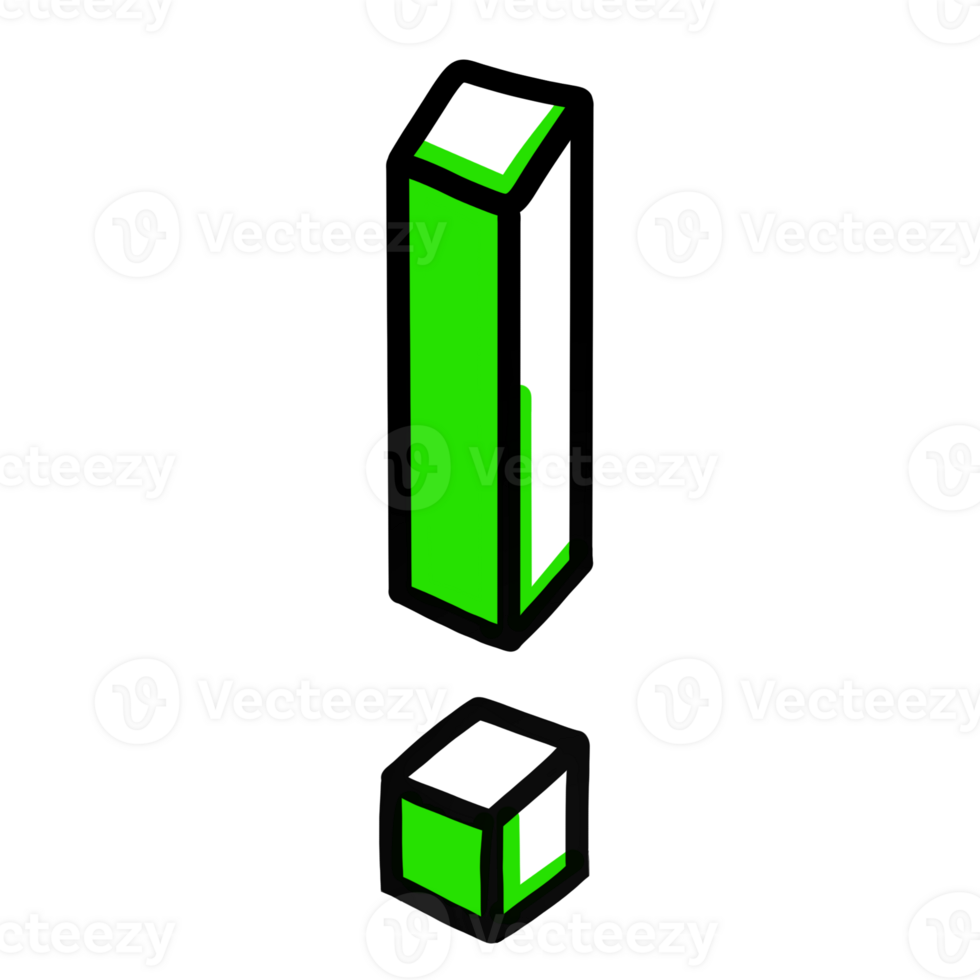 Green Exclamation mark sign png
