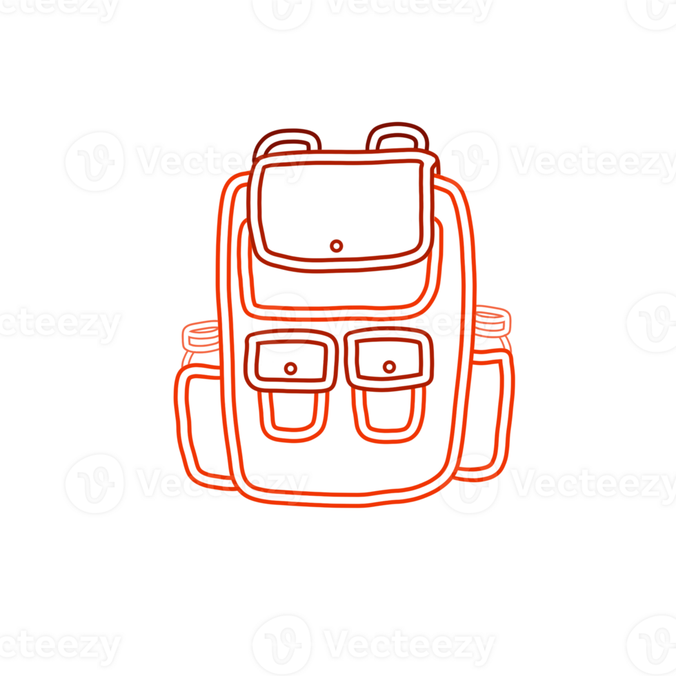 Red Backpack for decor 27172911 PNG