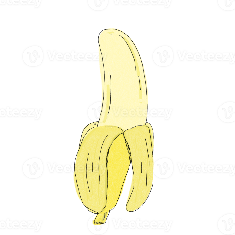 Banana drawing for decor png