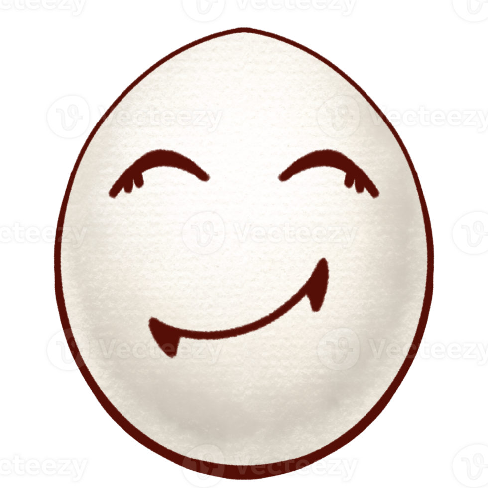 Egg with cute face expressions png