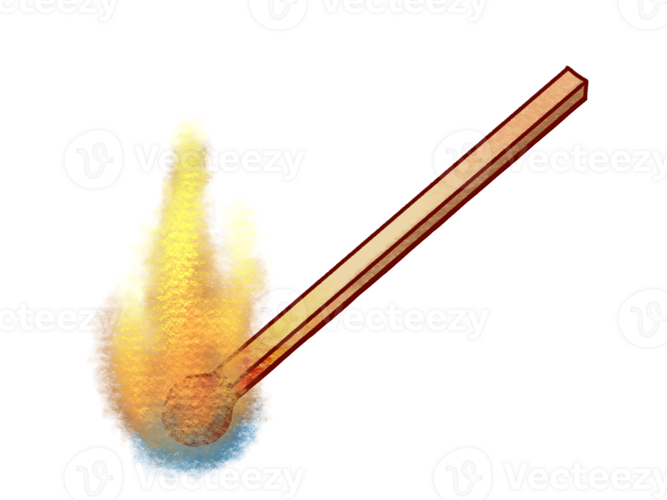 Lite matchstick fire png