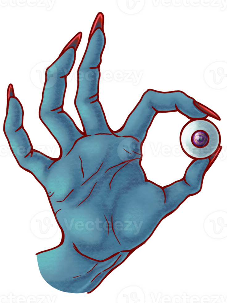 Hand with eyeballs 2 png