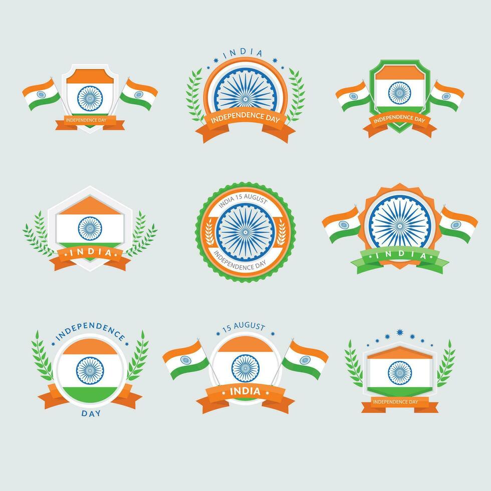 India flag, vector illustration on a white background