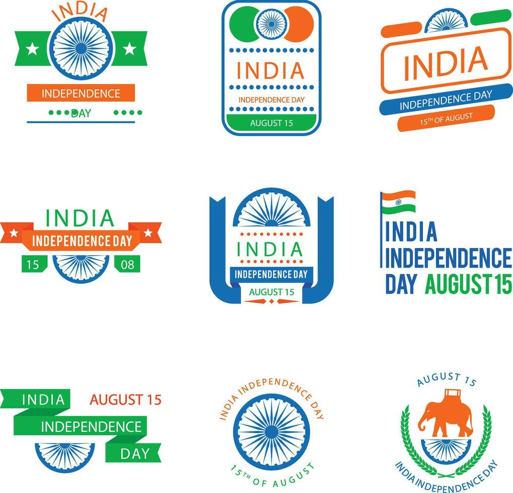 India flag, vector illustration on a white background