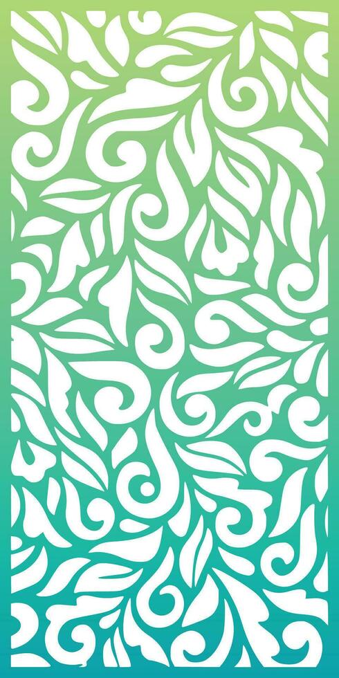 Bright green-blue background with scattered leaves vector
