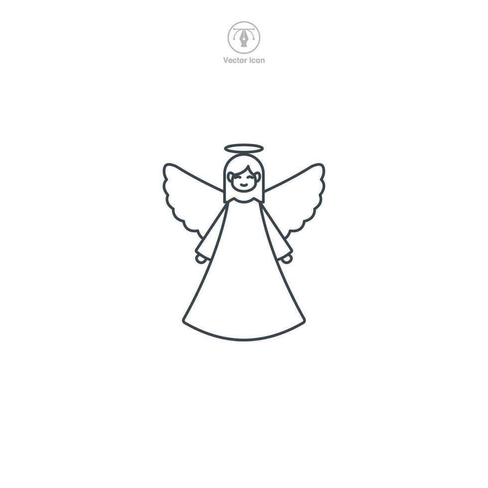 ángel icono símbolo vector ilustración aislado en blanco antecedentes