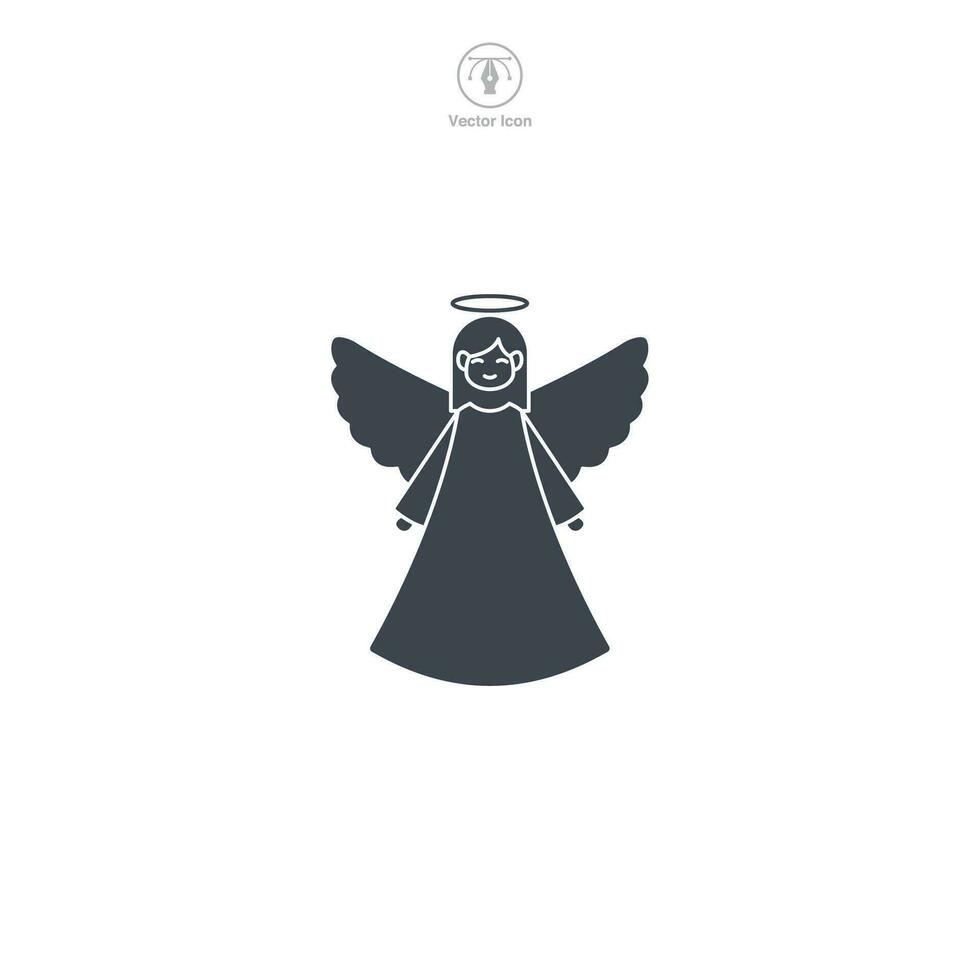 Angel icon symbol vector illustration isolated on white background