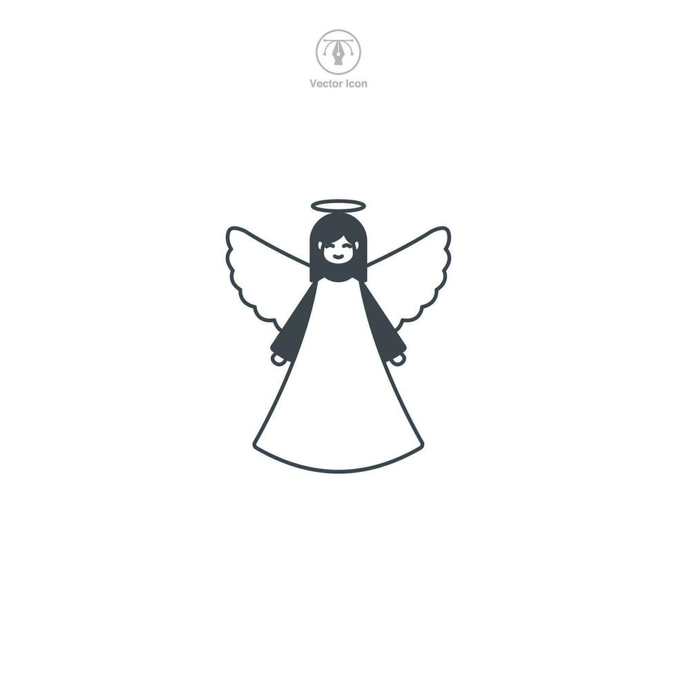 ángel icono símbolo vector ilustración aislado en blanco antecedentes