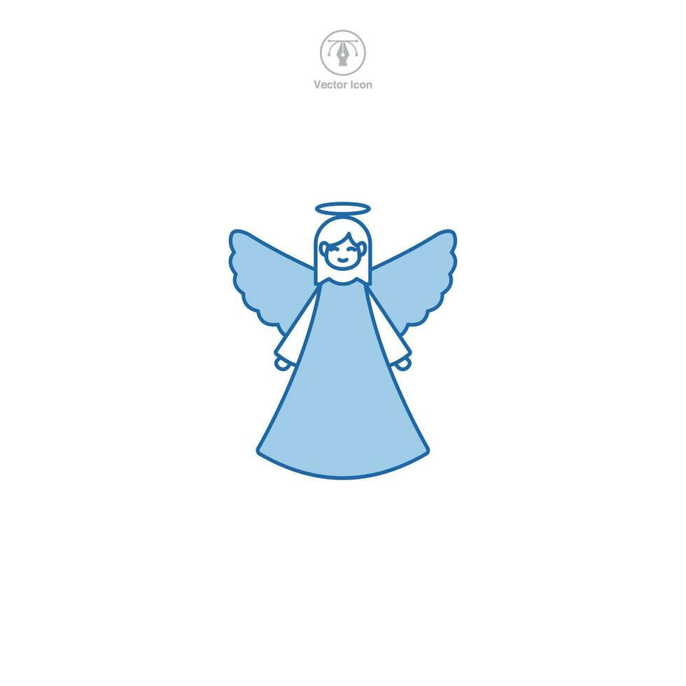 Angel icon symbol vector illustration isolated on white background
