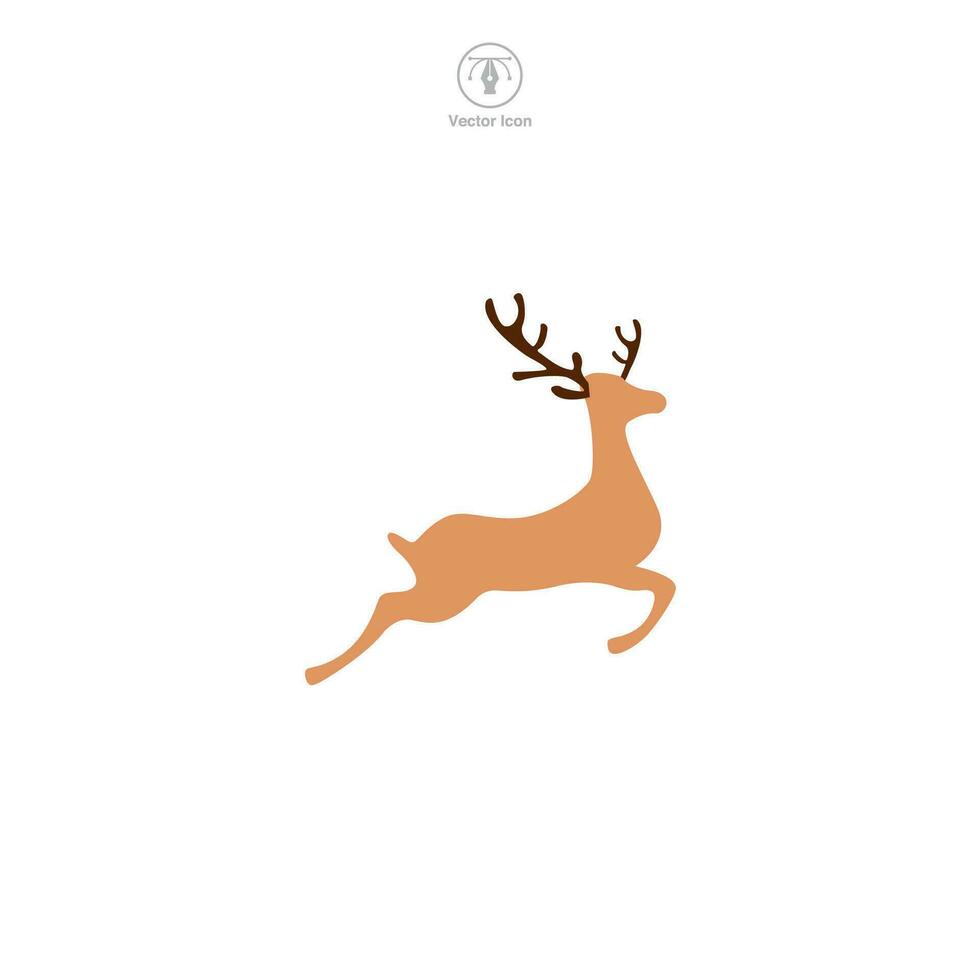 Reindeer icon symbol vector illustration isolated on white background