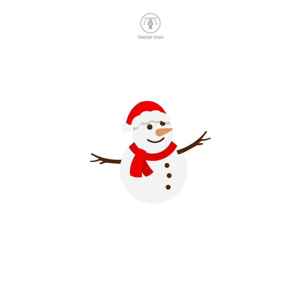 Snowman icon symbol vector illustration isolated on white background