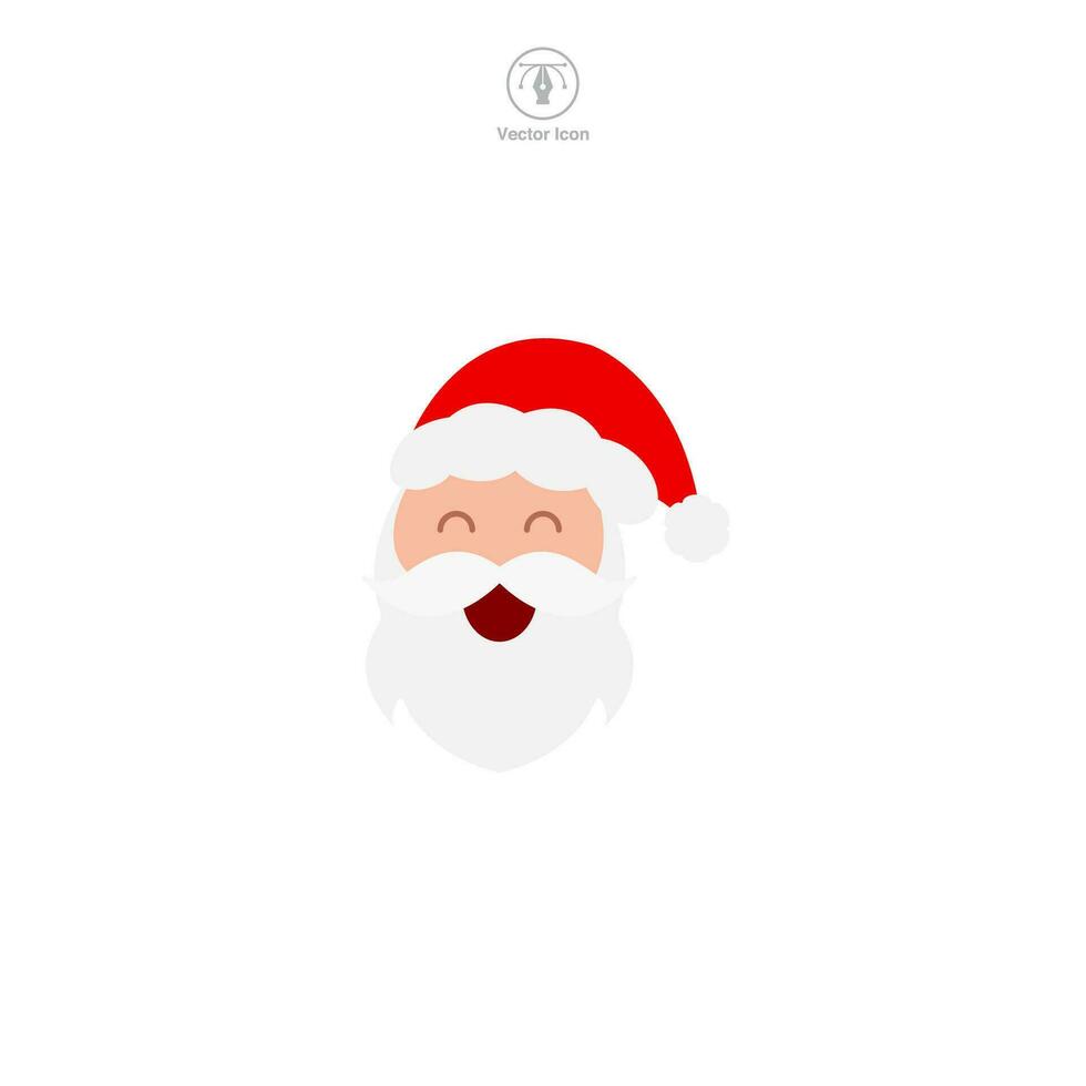 Papa Noel claus icono símbolo vector ilustración aislado en blanco antecedentes