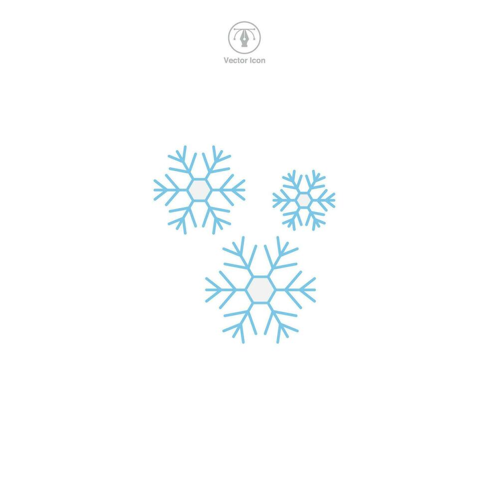 copo de nieve icono símbolo vector ilustración aislado en blanco antecedentes