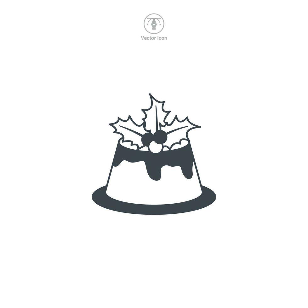 Pudding icon symbol vector illustration isolated on white background