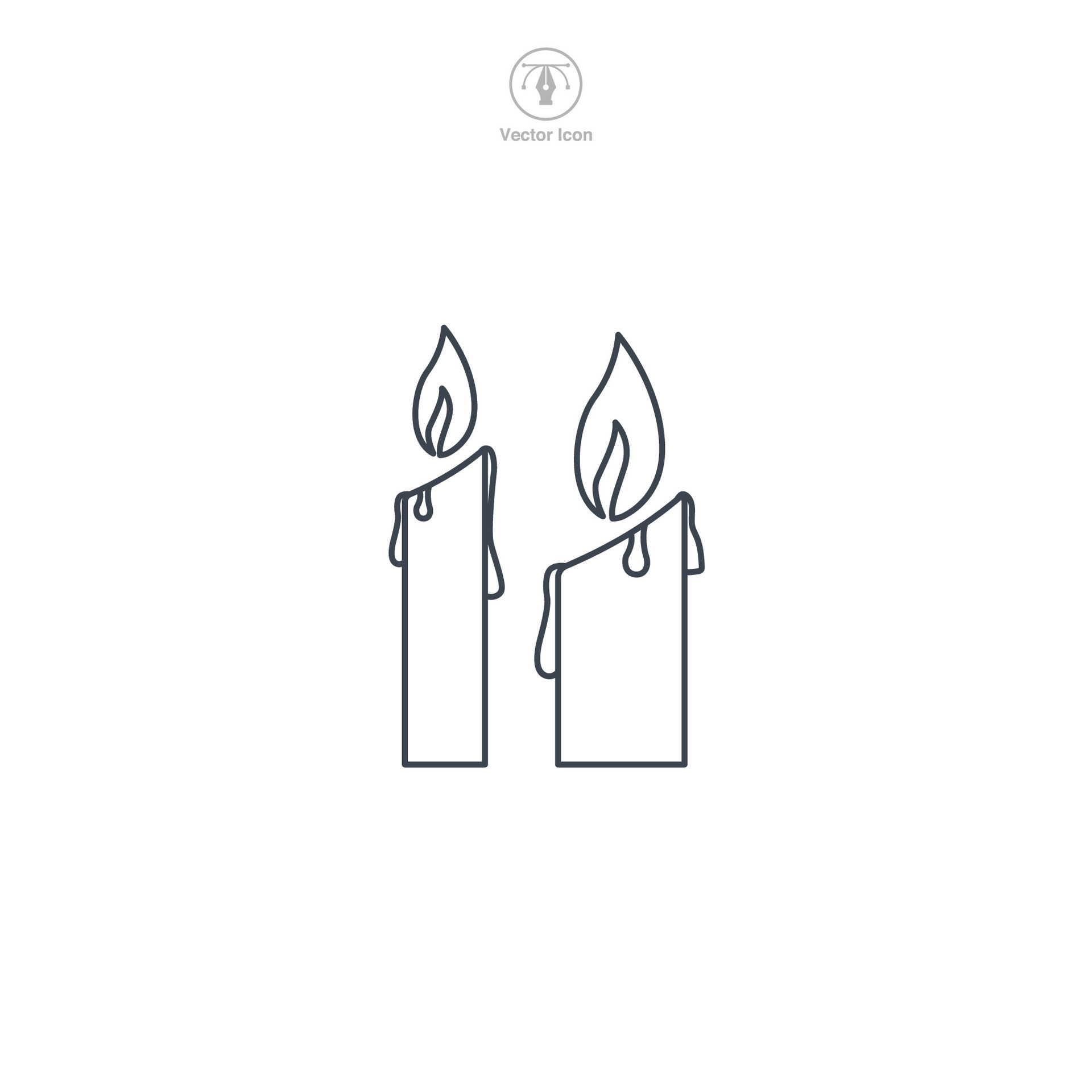 Candle icon symbol vector illustration isolated on white background 27173132 Vector Art at Vecteezy