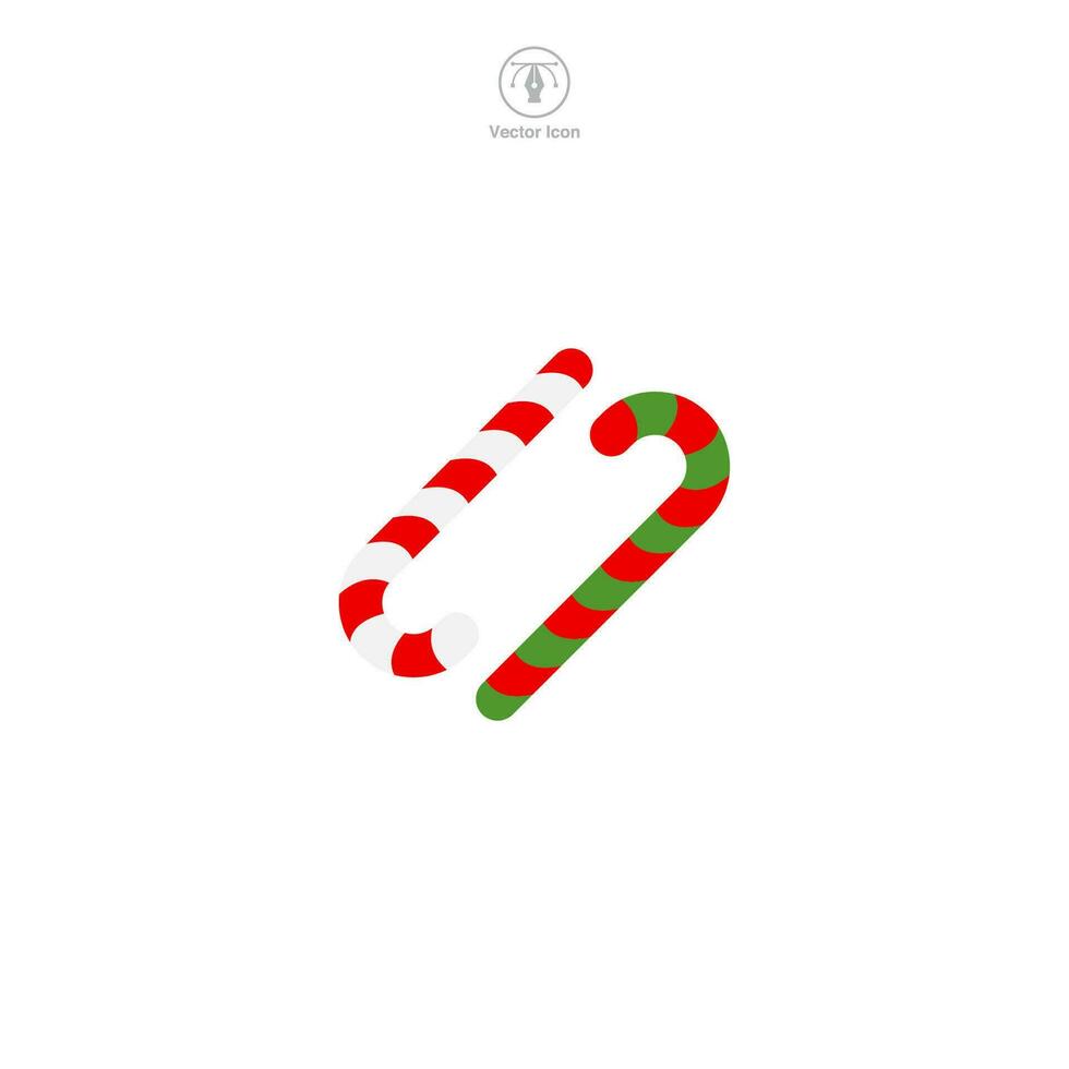 Candy Cane icon symbol vector illustration isolated on white background