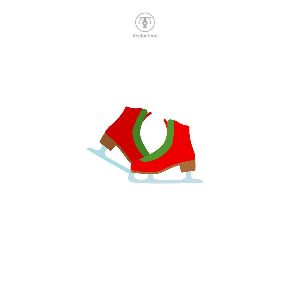 hielo patines icono símbolo vector ilustración aislado en blanco antecedentes