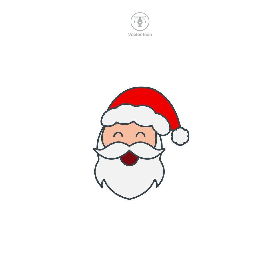 Papa Noel claus icono símbolo vector ilustración aislado en blanco antecedentes