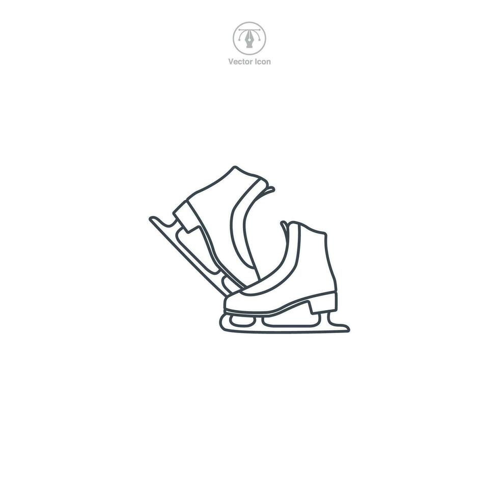 Ice Skates icon symbol vector illustration isolated on white background
