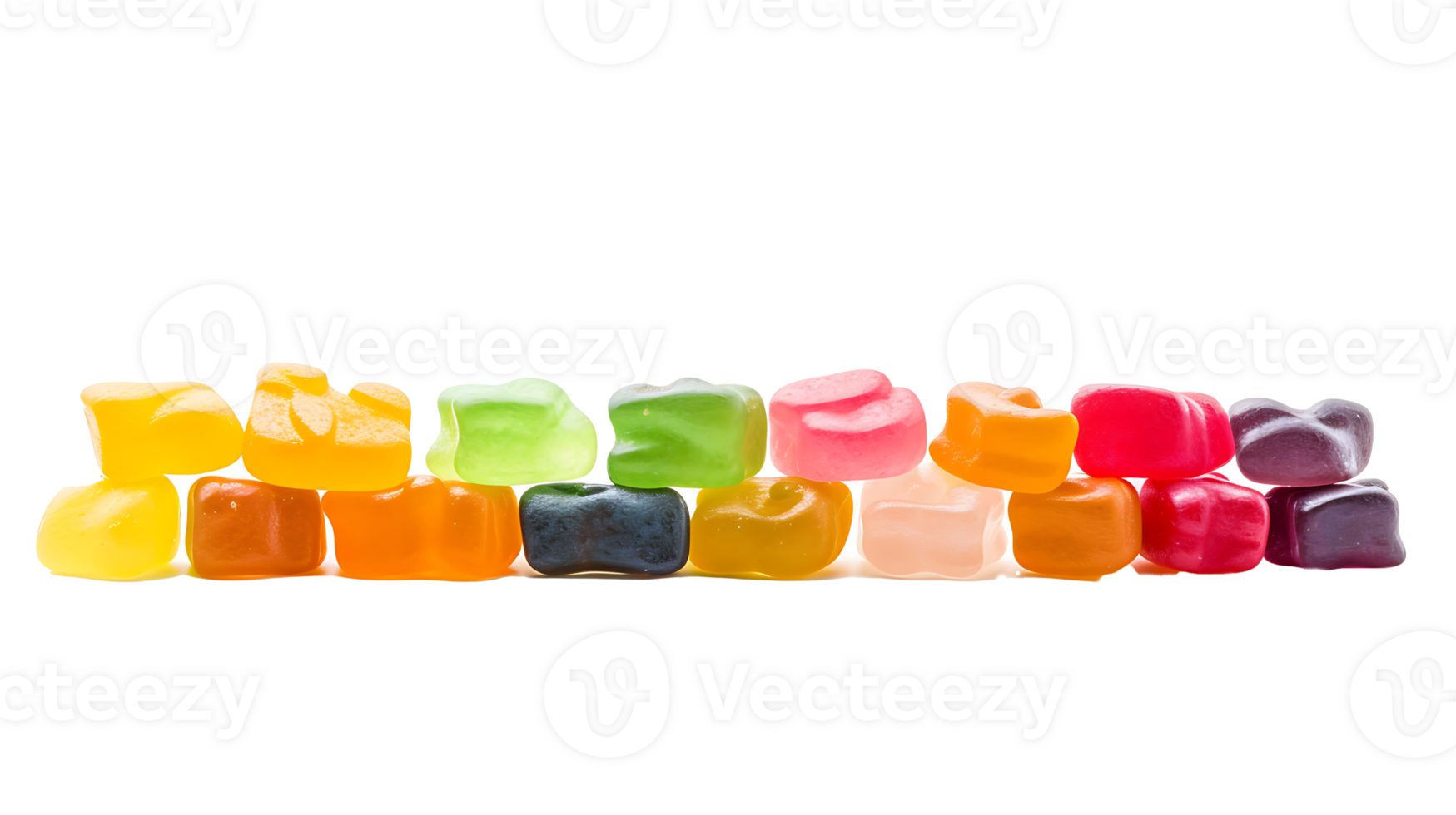 Medical cannabis CBD-infused rainbow gummy candy edibles transparent png background. Cannabis gummy cbd edibles png AI Generated