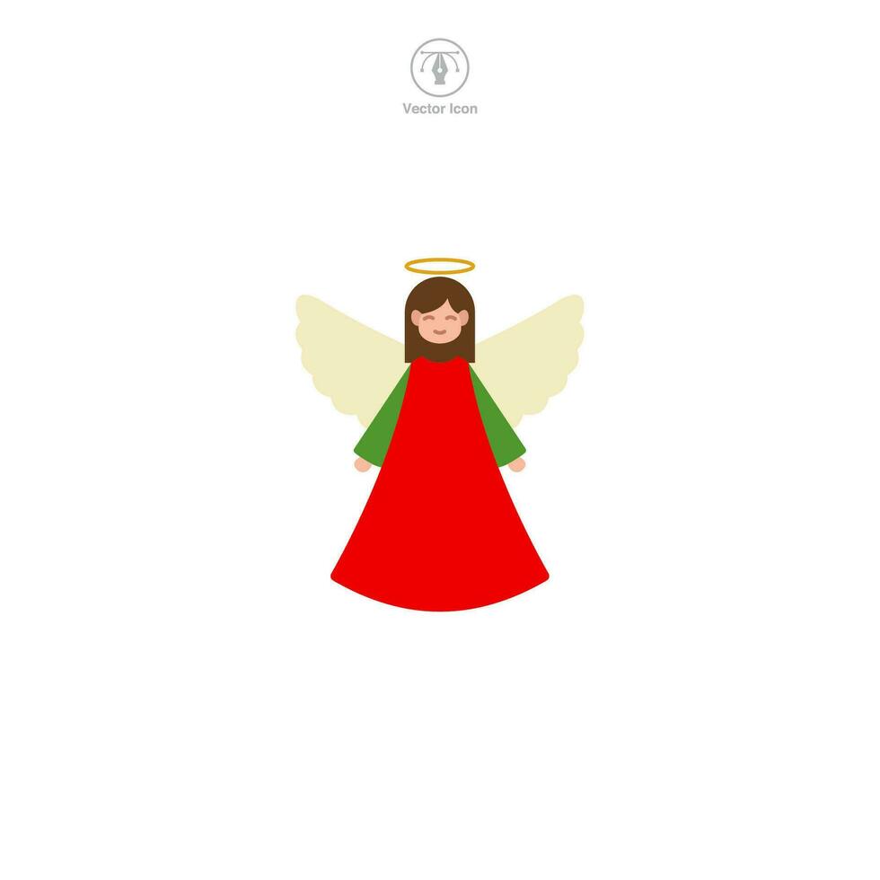Angel icon symbol vector illustration isolated on white background