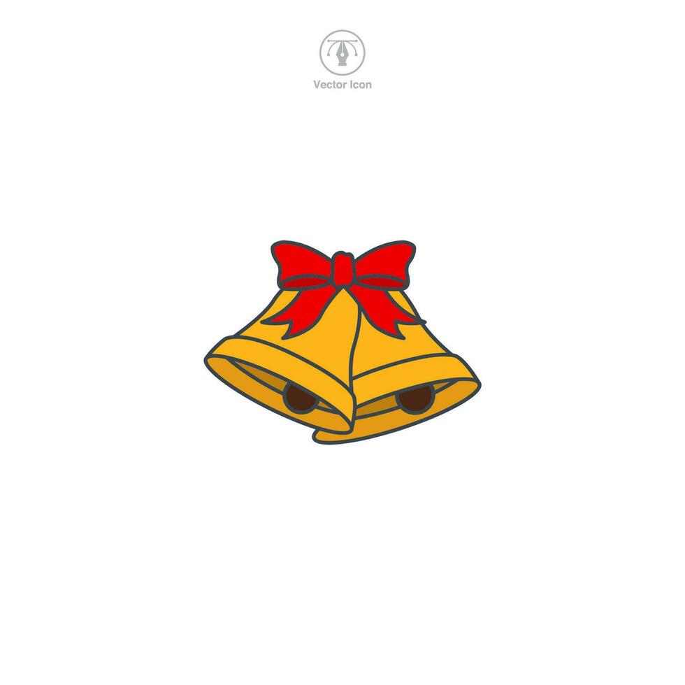 Navidad campana icono símbolo vector ilustración aislado en blanco antecedentes