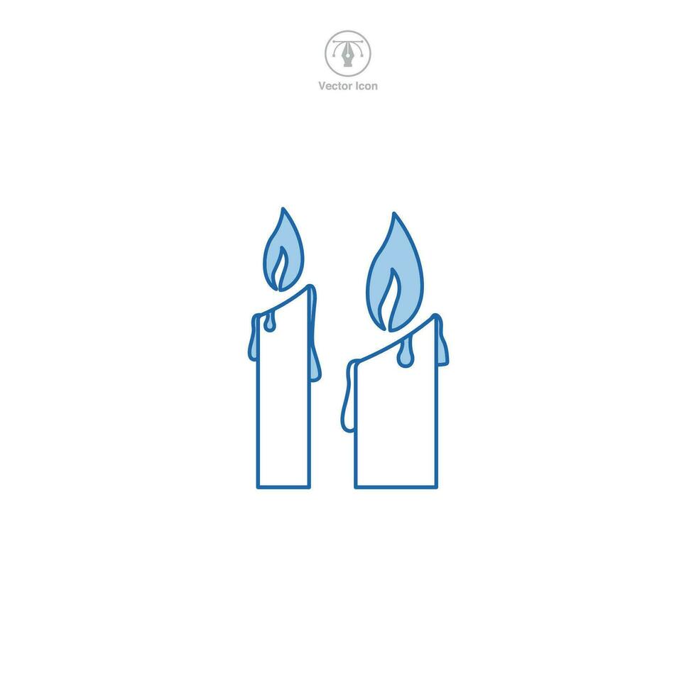 Candle icon symbol vector illustration isolated on white background