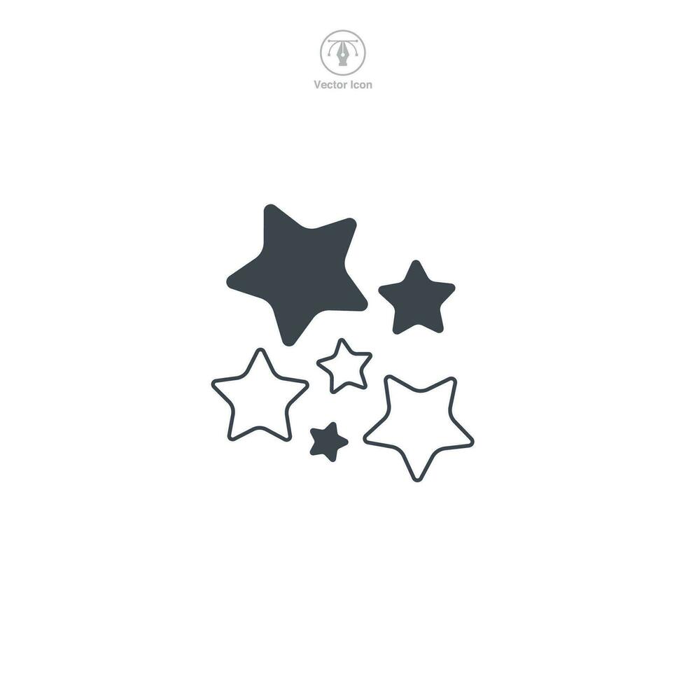 estrella icono símbolo vector ilustración aislado en blanco antecedentes